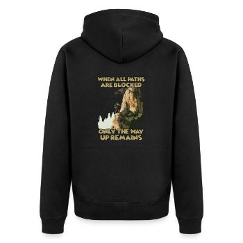 Aventure en montagne : escalade en toprope pour - Veste à capuche bio Premium Unisexe - noir - Dos - Nico (187cm)
