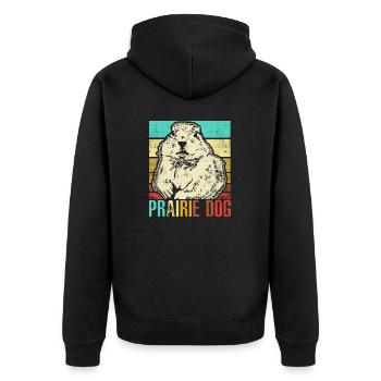Chien de prairie - Veste à capuche bio Premium Unisexe - noir - Dos - Nico (187cm)