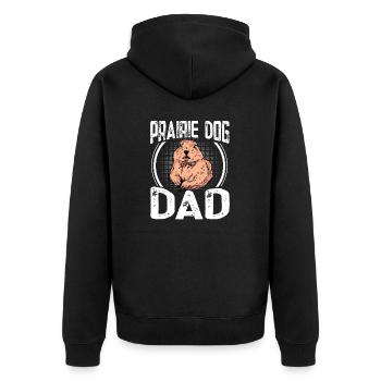 Chien de prairie - Veste à capuche bio Premium Unisexe - noir - Dos - Nico (187cm)