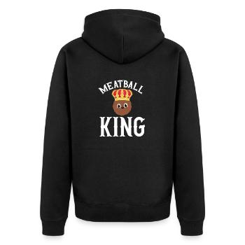 Fleischbällchen Italien Italienisches Essen - Unisex Premium Bio Zip Hoodie - Schwarz - Hinten - Nico (187cm)