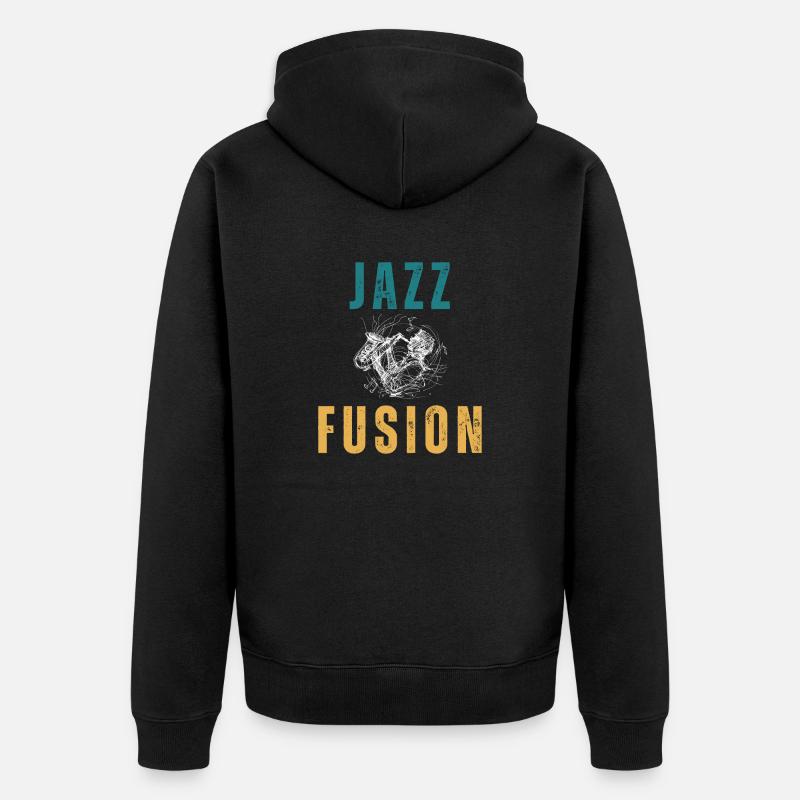 Conception de cadeau Jazz Fusion pour les amateurs de Jazz - Veste à capuche bio Premium Unisexe - noir