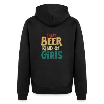 Bière artisanale genre de fille brasser brasseur Homebrew - Veste à capuche bio Premium Unisexe - noir - Dos - Nico (187cm)