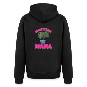 Monstera Deliciosa Albo Plante d’intérieur botanique - Veste à capuche bio Premium Unisexe - noir - Dos - Nico (187cm)