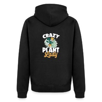 Monstera Deliciosa Albo Plante d’intérieur botanique - Veste à capuche bio Premium Unisexe - noir - Dos - Nico (187cm)