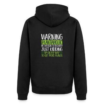 Monstera Deliciosa Albo Plante d’intérieur botanique - Veste à capuche bio Premium Unisexe - noir - Dos - Nico (187cm)