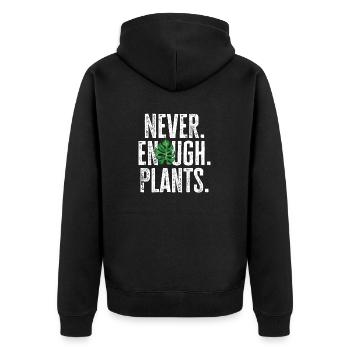 Monstera Deliciosa Albo Plante d’intérieur botanique - Veste à capuche bio Premium Unisexe - noir - Dos - Nico (187cm)