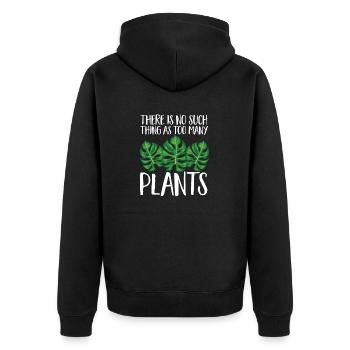 Monstera Deliciosa Albo Plante d’intérieur botanique - Veste à capuche bio Premium Unisexe - noir - Dos - Nico (187cm)