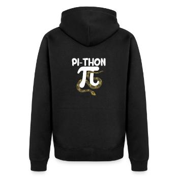 Pi-Thon Drôle Pi Jour Python Serpent Math - Veste à capuche bio Premium Unisexe - noir - Dos - Nico (187cm)