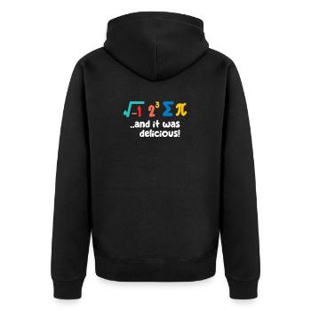 Pi Day Funny Math Lover Cute Teacher Students - Unisex Premium Organic Zip Hoodie - black - Back - Nico (187cm)