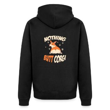 Jeu de mots drôle de Corgie pour les chiens des fans de Corgi - Veste à capuche bio Premium Unisexe - noir - Dos - Nico (187cm)