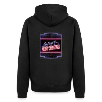 quote santa dinosaur moon dinosaur present idea - Unisex Premium Organic Zip Hoodie - black - Back - Nico (187cm)