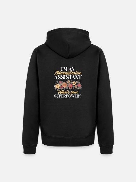 Secretary Administrative Assistant Office Clerk - Unisex Premium Organic Zip Hoodie - black