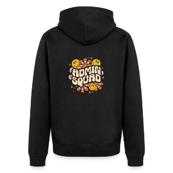Secrétaire, Adjointe administrative, Commis de bureau - Veste à capuche bio Premium Unisexe - noir - Dos - Nico (187cm)