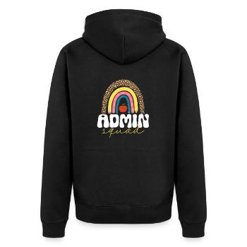 Secrétaire, Adjointe administrative, Commis de bureau - Veste à capuche bio Premium Unisexe - noir - Dos - Nico (187cm)