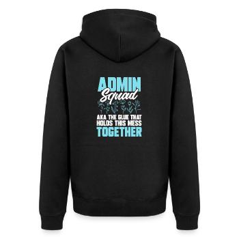 Secrétaire, Adjointe administrative, Commis de bureau - Veste à capuche bio Premium Unisexe - noir - Dos - Nico (187cm)