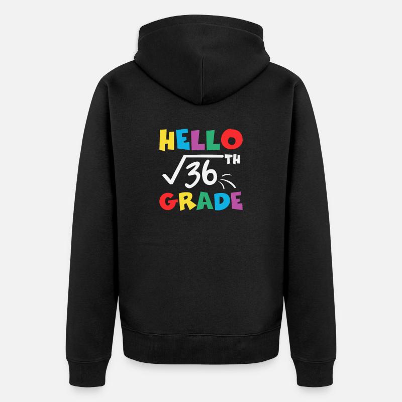 Hello 36th grade - Unisex Premium Bio Zip Hoodie - Schwarz