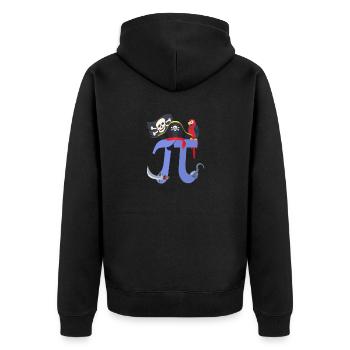 Pi Day Pirate Perroquet Math Geek Halloween Animal - Veste à capuche bio Premium Unisexe - noir - Dos - Nico (187cm)