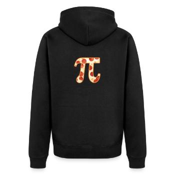 Pizza Pi Day Nerd Geek Italienisches Mathe-Ernte - Unisex Premium Bio Zip Hoodie - Schwarz - Hinten - Nico (187cm)