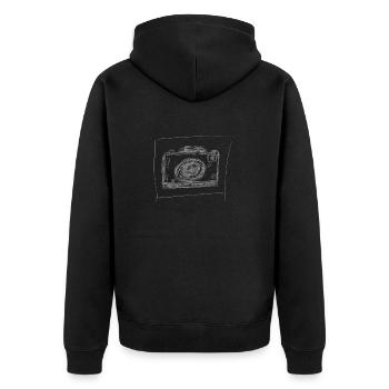 Foto pour lumineux - Veste à capuche bio Premium Unisexe - noir - Dos - Nico (187cm)