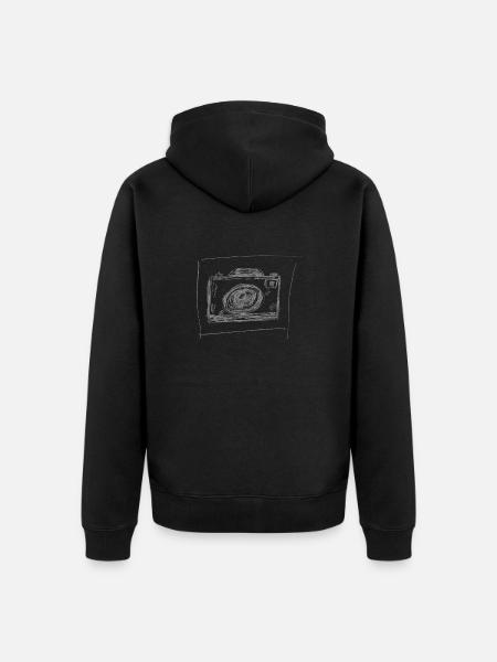 foto for bright - Unisex Premium Organic Zip Hoodie - black