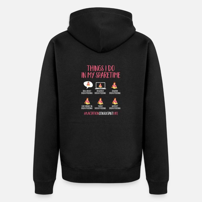 Consultante en lactation IBCLC - Veste à capuche bio Premium Unisexe - noir
