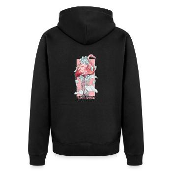 Équipe Flamingo Aquarelle Aquarelle Animaux - Veste à capuche bio Premium Unisexe - noir - Dos - Nico (187cm)