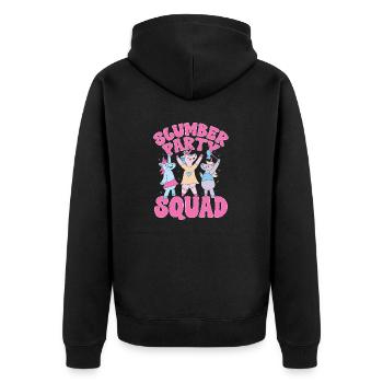 Sleepover Party Pajamas Slumber Party - Unisex Premium Organic Zip Hoodie - black - Back - Nico (187cm)