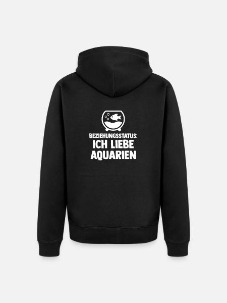 Aquarium Fische Aquaristik - Unisex Premium Bio Zip Hoodie - Schwarz