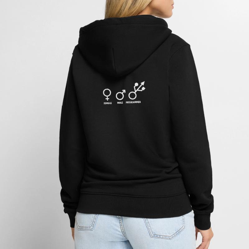 Entwickler Admin Coder Programmierer Informatiker Unisex Premium Bio Zip Hoodie