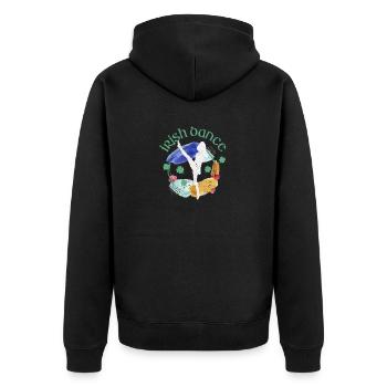 Danse irlandaise Drôle de la Saint-Patrick Danse Irlande - Veste à capuche bio Premium Unisexe - noir - Dos - Nico (187cm)