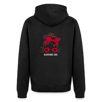 Drapeau albanais Aigle albanais Shqiponja - Veste à capuche bio Premium Unisexe - noir - Dos - Nico (187cm)