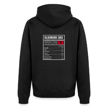 Drapeau albanais Aigle albanais Shqiponja - Veste à capuche bio Premium Unisexe - noir - Dos - Nico (187cm)