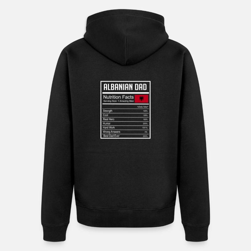 Drapeau albanais Aigle albanais Shqiponja - Veste à capuche bio Premium Unisexe - noir