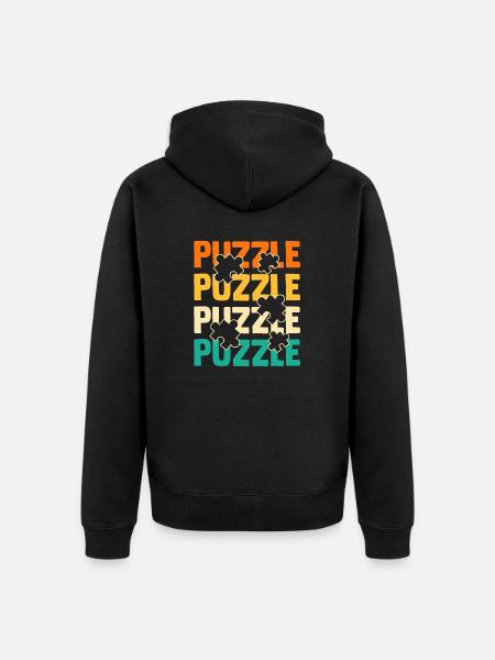 Pussel fan pussel pussel pusselbitar pussel - Ekologisk premiumluvjack unisex - svart