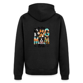 Belgian Malinois Dog In My Dog Mom Era Mothers Day - Unisex Premium Organic Zip Hoodie - black - Back - Nico (187cm)