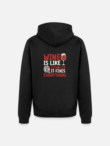 Nastro adesivo Nastro adesivo Nastro adesivo artigianale - Felpa con cappuccio ecologica premium unisex - nero
