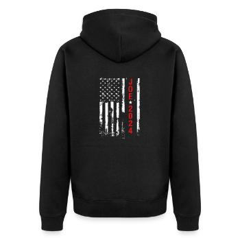Joe Biden Président 2024 États-Unis - Veste à capuche bio Premium Unisexe - noir - Dos - Nico (187cm)