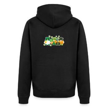 Nains nordiques irlandais Drôle Lucky Leprechauns - Veste à capuche bio Premium Unisexe - noir - Dos - Nico (187cm)
