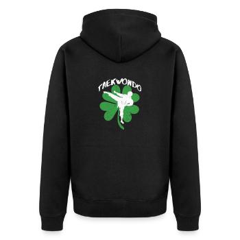 Taekwondo Shamrock Arts martiaux irlandais St Patricks - Veste à capuche bio Premium Unisexe - noir - Dos - Nico (187cm)