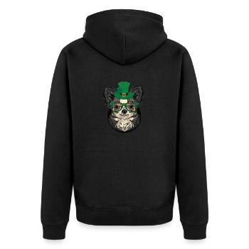 Propriétaire d’un chien mexicain chihuahua irlandais - Veste à capuche bio Premium Unisexe - noir - Dos - Nico (187cm)