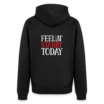 Phlebotomy Blood Draw Blood Nurse - Unisex Premium Organic Zip Hoodie - black - Back - Nico (187cm)