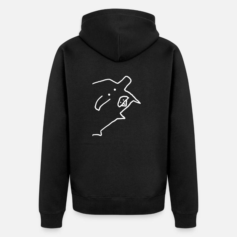 Cochon Animal - Veste à capuche bio Premium Unisexe - noir