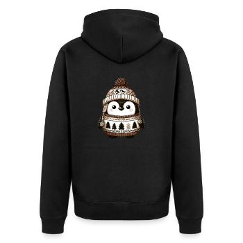 Vêtements esthétiques Cozy Penguin Cabincore - Veste à capuche bio Premium Unisexe - noir - Dos - Nico (187cm)