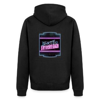 Swimsuit Tshirts Swim Bike Run Beach Gift Idea - Unisex Premium Organic Zip Hoodie - black - Back - Nico (187cm)