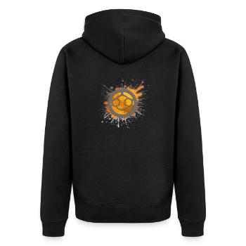 Bicycle Mountain Bike MTB Gift, Gift Idea - Unisex Premium Organic Zip Hoodie - black - Back - Nico (187cm)