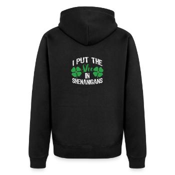 Je t’ai mis dans l’irlandais drôle de Shenanigan - Veste à capuche bio Premium Unisexe - noir - Dos - Nico (187cm)