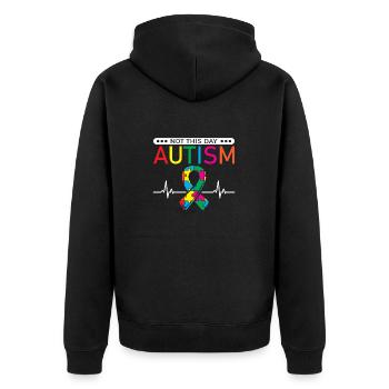 Pas ce jour-là Autisme Ninja Guerrier Autiste - Veste à capuche bio Premium Unisexe - noir - Dos - Nico (187cm)