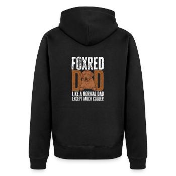 Foxred Labrador Fox Red Labrador Retriever - Unisex Premium Organic Zip Hoodie - black - Back - Nico (187cm)