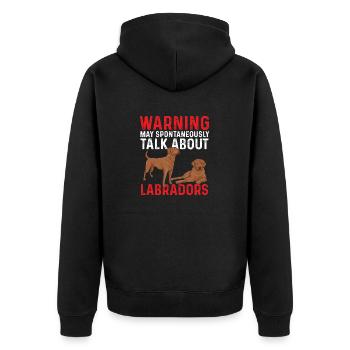 Foxred Labrador Fox Red Labrador Retriever - Unisex Premium Organic Zip Hoodie - black - Back - Nico (187cm)