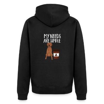 Foxred Labrador Fox Red Labrador Retriever - Unisex Premium Organic Zip Hoodie - black - Back - Nico (187cm)